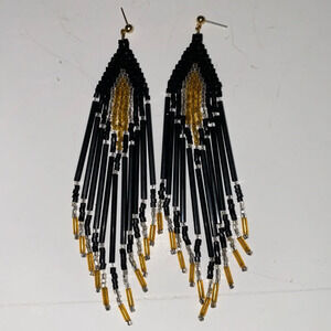 Art Deco Beaded dangle earrings